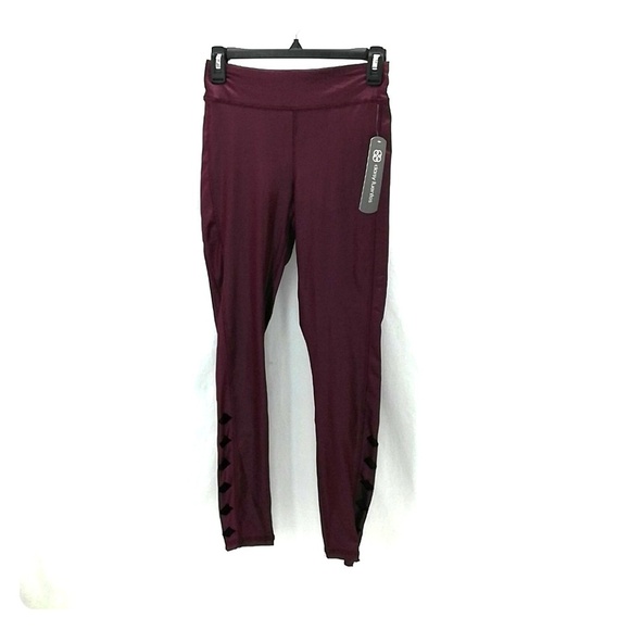 Daisy Fuentes Pants - Daisy Fuentes Women's Burgundy Active Leggings Size S